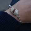 Owyhee Jasper and silver bangle bracelet