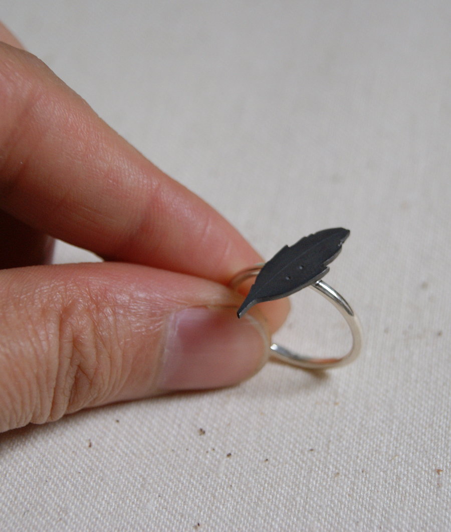Woodland Feather Ring View 2