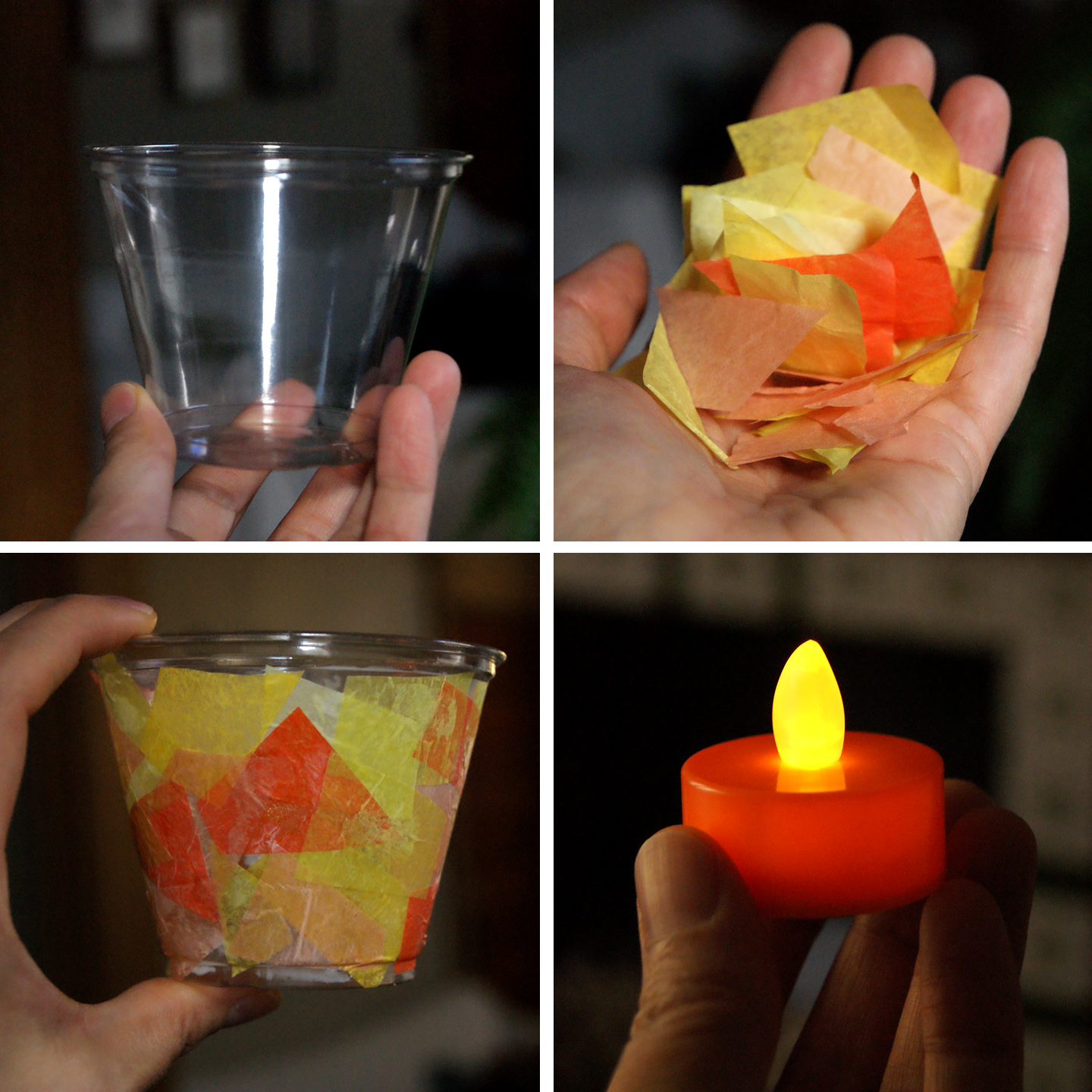 Toddler friendly night light candle holder